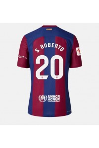 Barcelona Sergi Roberto #20 Jalkapallovaatteet Naisten Kotipaita 2023-24 Lyhythihainen